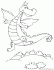 Dragon looking at ball coloring page | Download Free Dragon looking at