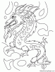 Dragon looking at ball coloring page | Download Free Dragon looking at