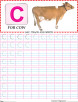 Capital letter C practice worksheet