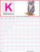 Capital letter K practice worksheet