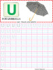 Capital letter U practice worksheet