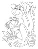 Monkey and Baby Monkey coloring page