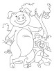 Pig with its piglet coloring pages