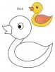 0 Level duck coloring page