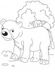 Bear cub in jungle coloring page