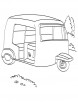 Printable auto rickshaw coloring page