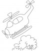 Printable helicopter coloring page