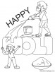 Happy holi coloring page