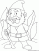 Real dwarf coloring page