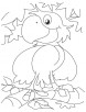 A cute happy parrot coloring page