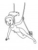 Girl acrobat coloring page
