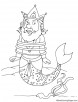 Captive merman coloring page