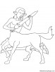 Centaur with sword coloring page