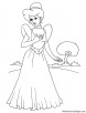 Cinderella princess coloring page