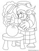 Devil with a bomb coloring page