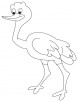 Giant ostrich coloring page
