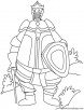 Giant knight coloring page