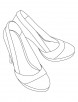 High heel sandals coloring pages