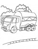 Large tank truck coloring page