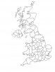 Outline map of United Kingdom coloring page