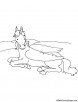Pegasus resting coloring page