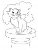 Top of world cat coloring page