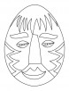 African easter egg coloring page