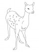 Alone deer coloring page