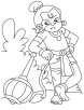 Angry bal hanuman coloring page