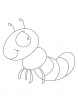 Ant crawling coloring page