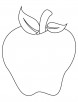 Apple art coloring page
