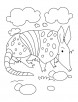 Armadillo at cloud seven coloring pages
