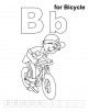 Letter Bb printable coloring page