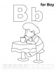Letter Bb printable coloring page