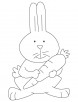 Baby rabbit coloring page