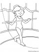 Balance on the rope coloring page