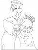 Barber coloring page