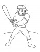 Baseball batsman coloring page