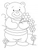 Bear cheer coloring pages