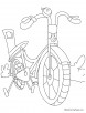 A small kids bicycle coloring sheet