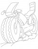 Sports bike coloring page