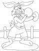Boxer rabbit coloring page