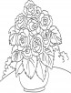 Bright colorful flowers coloring page