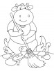 Buffalo a sweeper coloring page