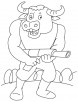 Bull fighter coloring page