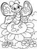 Butterfly in dancing mood coloring pages
