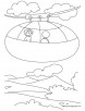 Cable car coloring pages