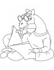Camel reading a newspaper coloring page