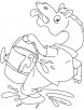 Camel slipped with milk coloring page
