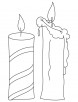 Candles coloring page